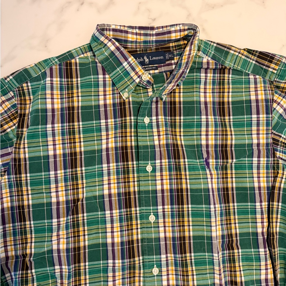 Ralph Lauren Men's Multicolor Plaid Short-Sleeve Shirt